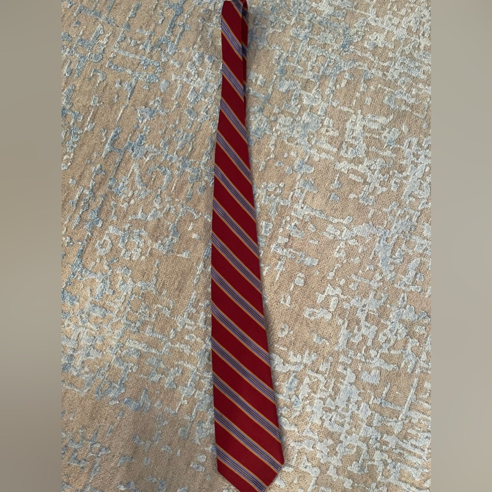 Hickey Freeman Red Silk Tie